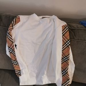 Burberry women's white classic Logo Sweatshirt hoodie xl